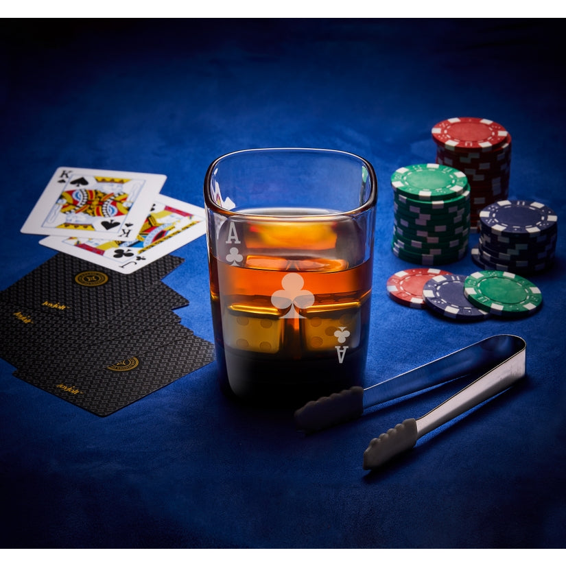 Poker Ace of Clubs Whiskey Gift Set