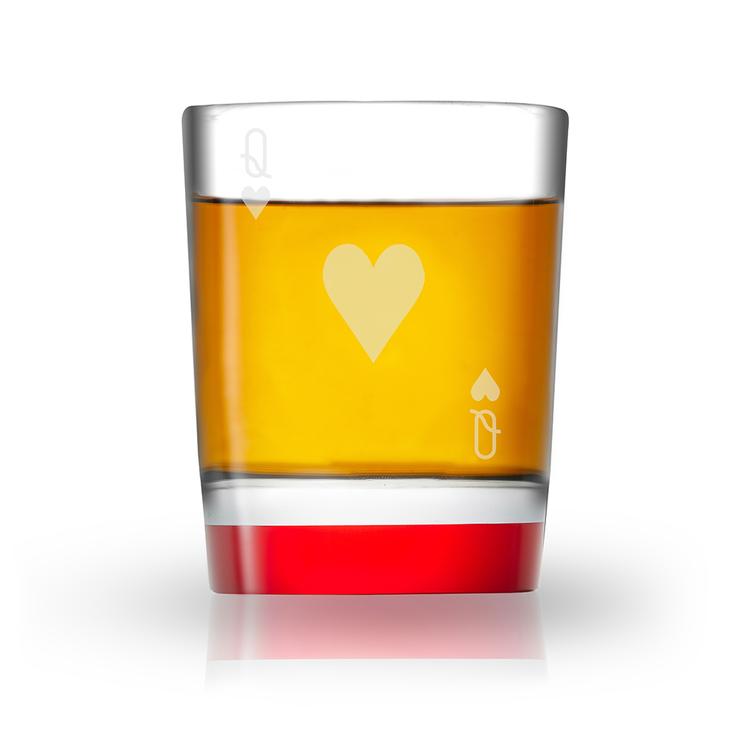 Poker Queen of Hearts Whiskey Gift Set