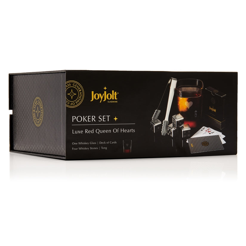 Poker Queen of Hearts Whiskey Gift Set