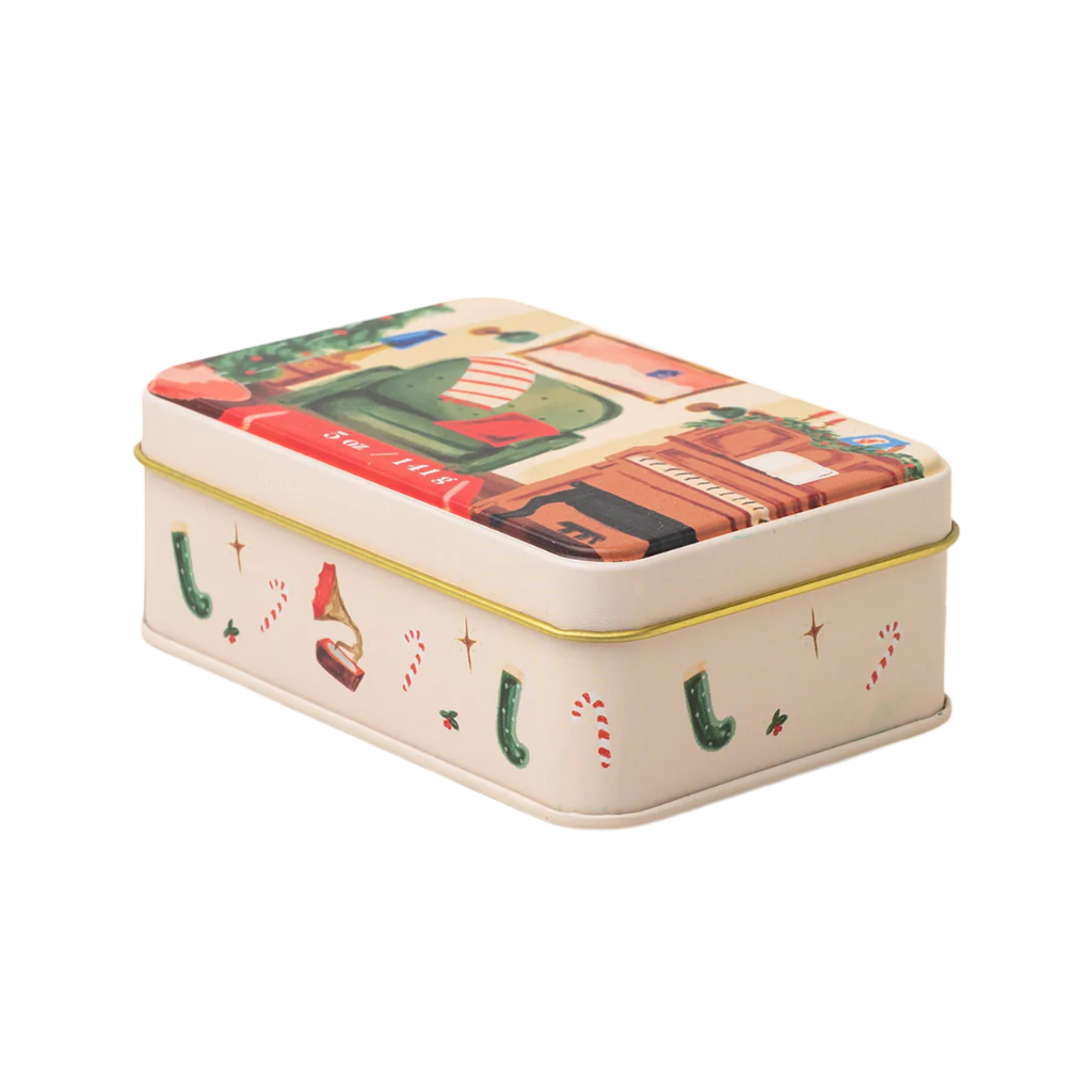 Pomegranate Spruce Holiday Candle Tin