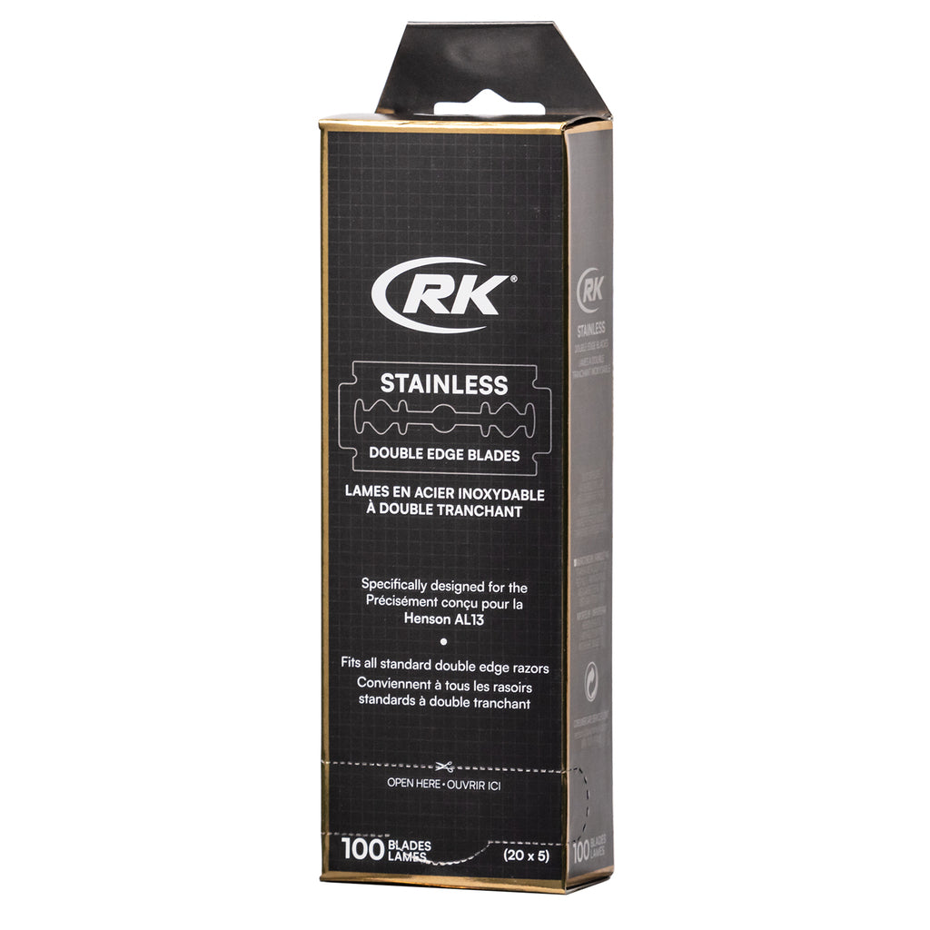 RK Shaving Stainless DE Razor Blades - 100pk