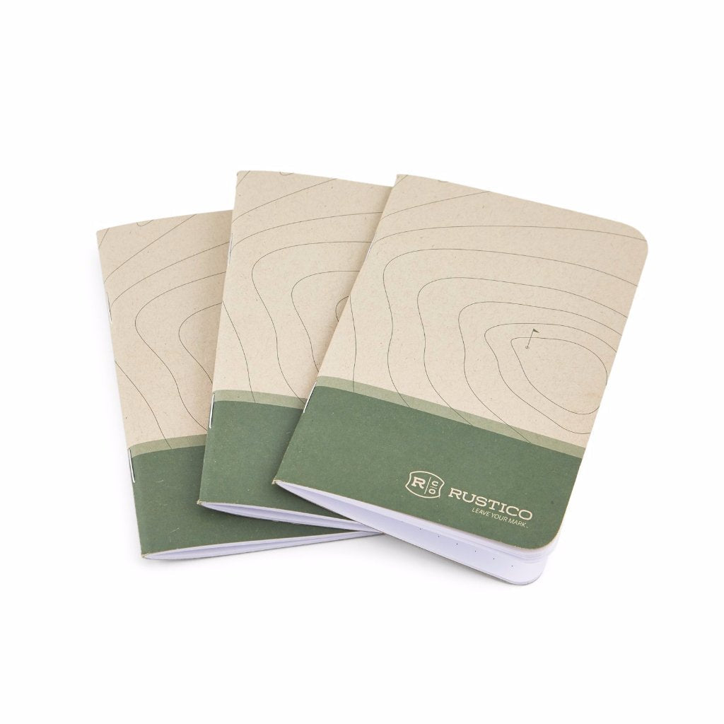 Leather Refillable Golf Log by Rustico (Saddle)