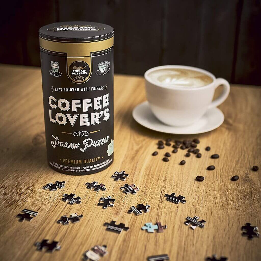 Coffee Lover&#39;s 500 Piece Jigsaw Puzzle in Canister