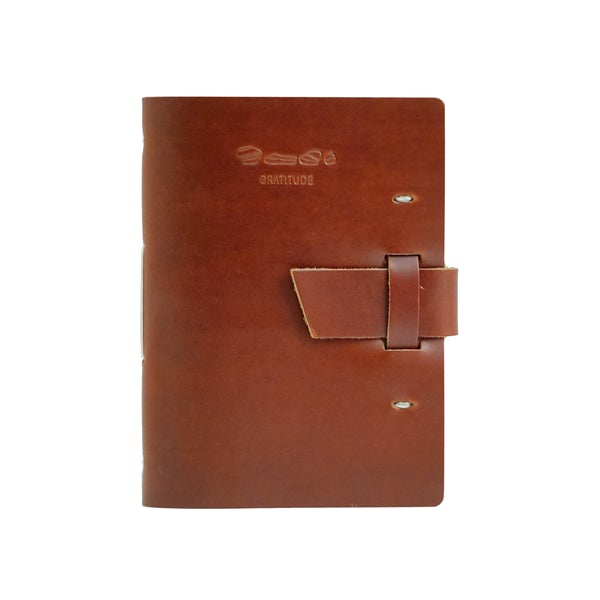 Leather Gratitude Journal (Saddle)