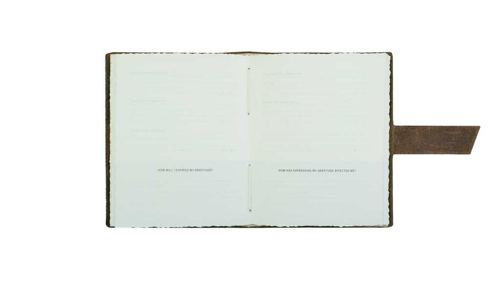 Leather Gratitude Journal (Saddle)