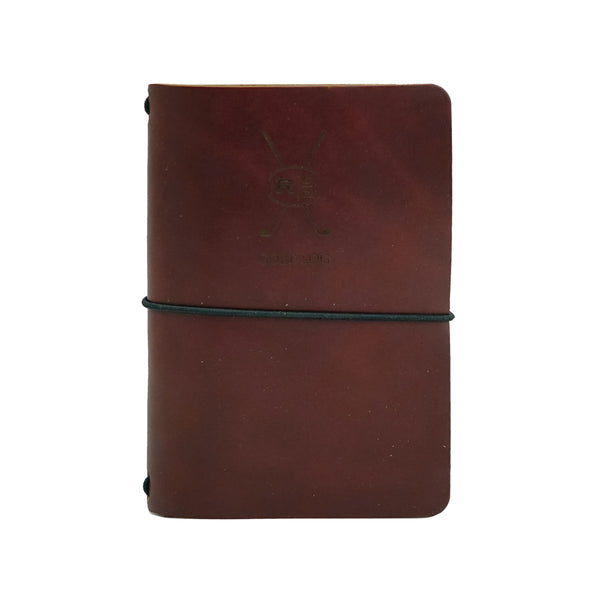 Leather Refillable Golf Log by Rustico (Saddle)