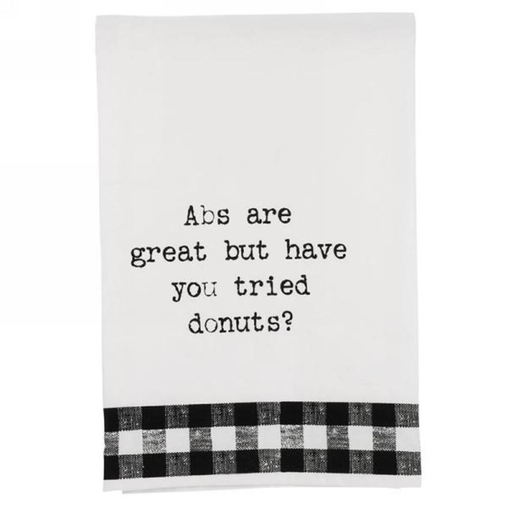 The Gifted Man Kitchen towel - abs &amp; donuts