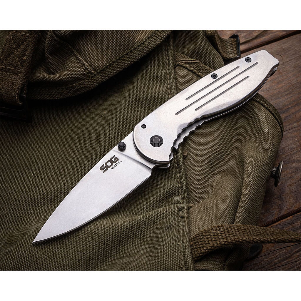 SOG Aegis Stainless Framelock Folding Knife