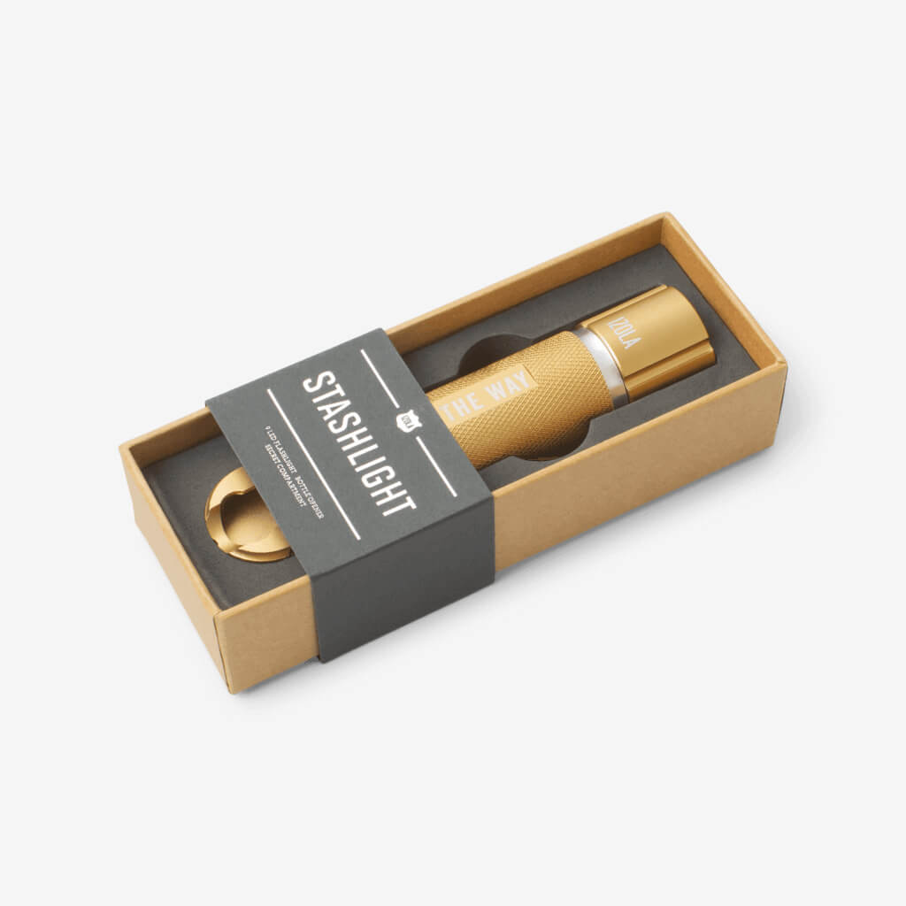 Part flashlight, part stash. Store matches in the hidden compartment and strike them against the handle. With this handy stashlight you&#39;ll always be able to light your way.  We&#39;ve included a bottle opener as well, because every completed journey deserves a hearty (liquid) celebration. Includes:Flashlight, Stash compartment, Bottle opener Stainless steel.
