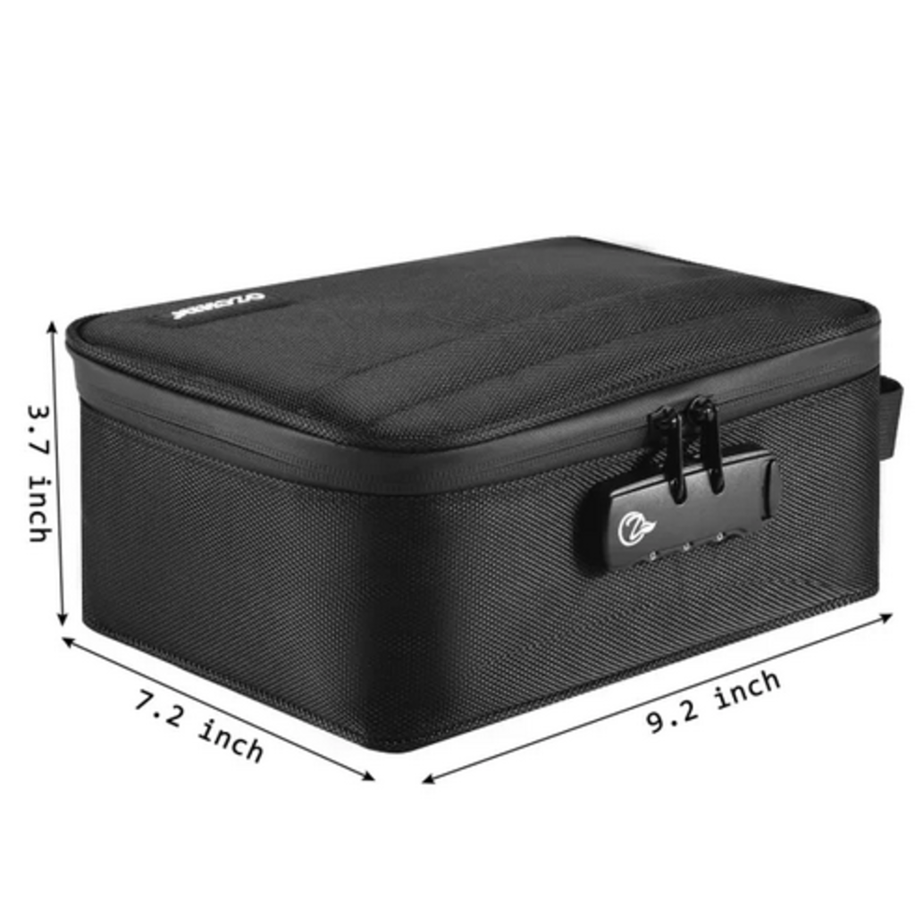 OZCHIN Smell Proof Bag with Combination Lock Odor Proof Stash Case Container Medicine Lock Box Bag Travel Storage Case