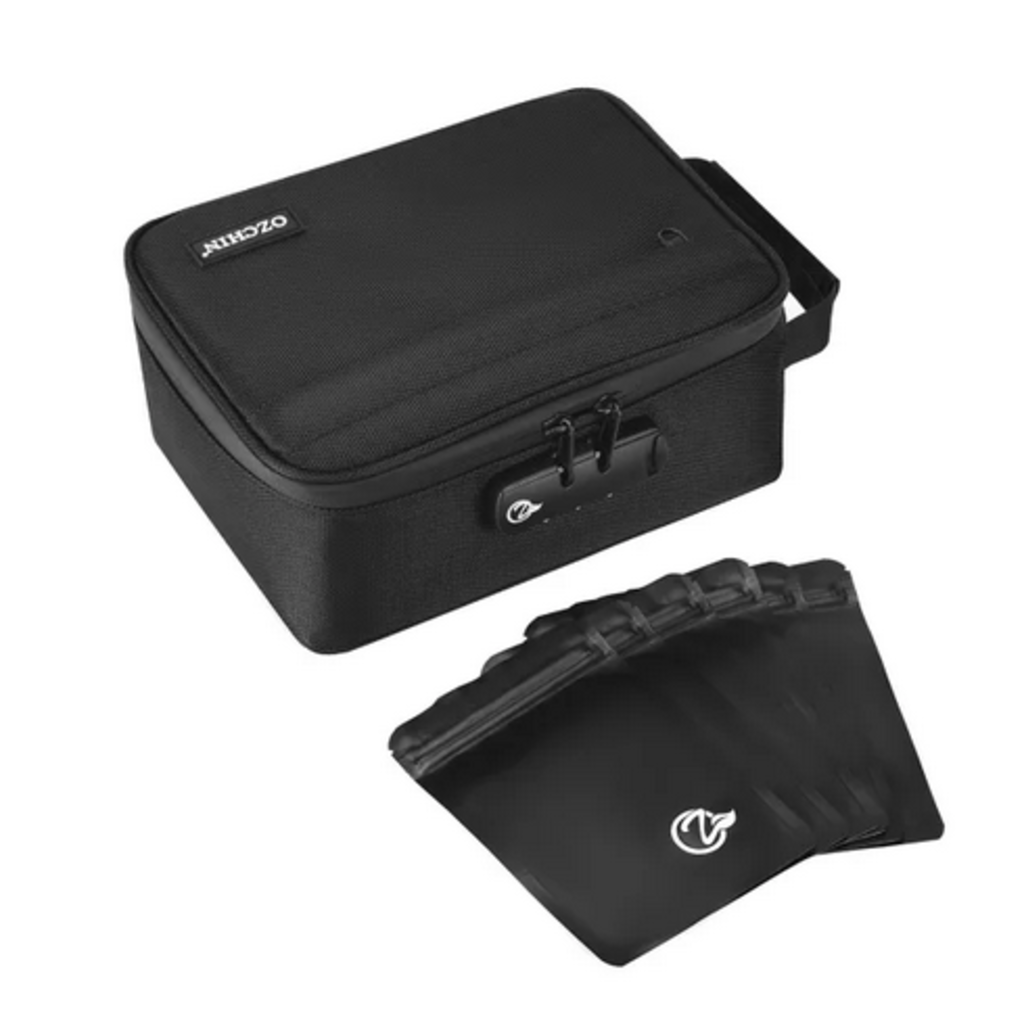 OZCHIN Smell Proof Bag with Combination Lock Odor Proof Stash Case Container Medicine Lock Box Bag Travel Storage Case