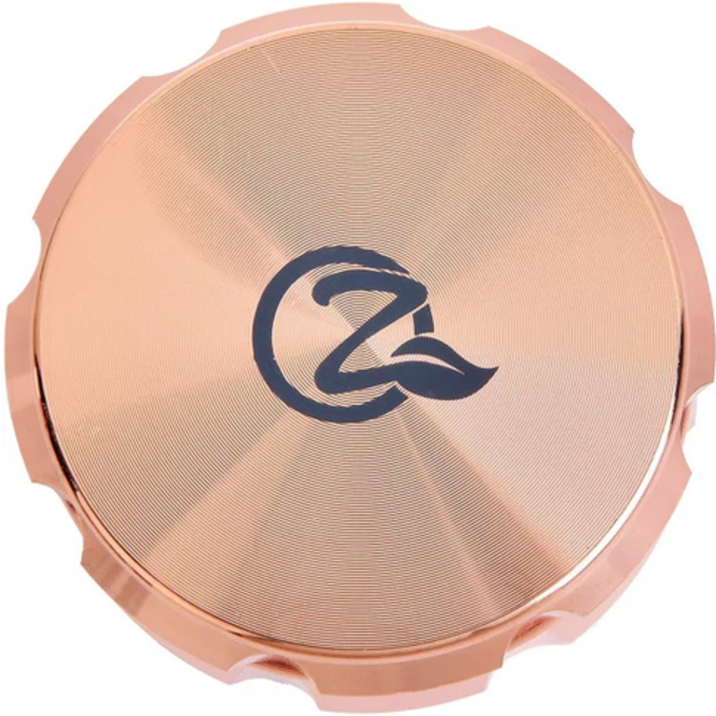 OZCHIN 4 Pieces Spice Herb Grinder 2.4&quot; Zinc Alloy with Pollen Scraper and Mini Cleaning Brush - Rose Gold