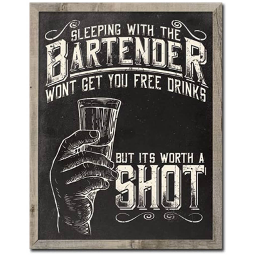 Worth A Shot Tin Sign