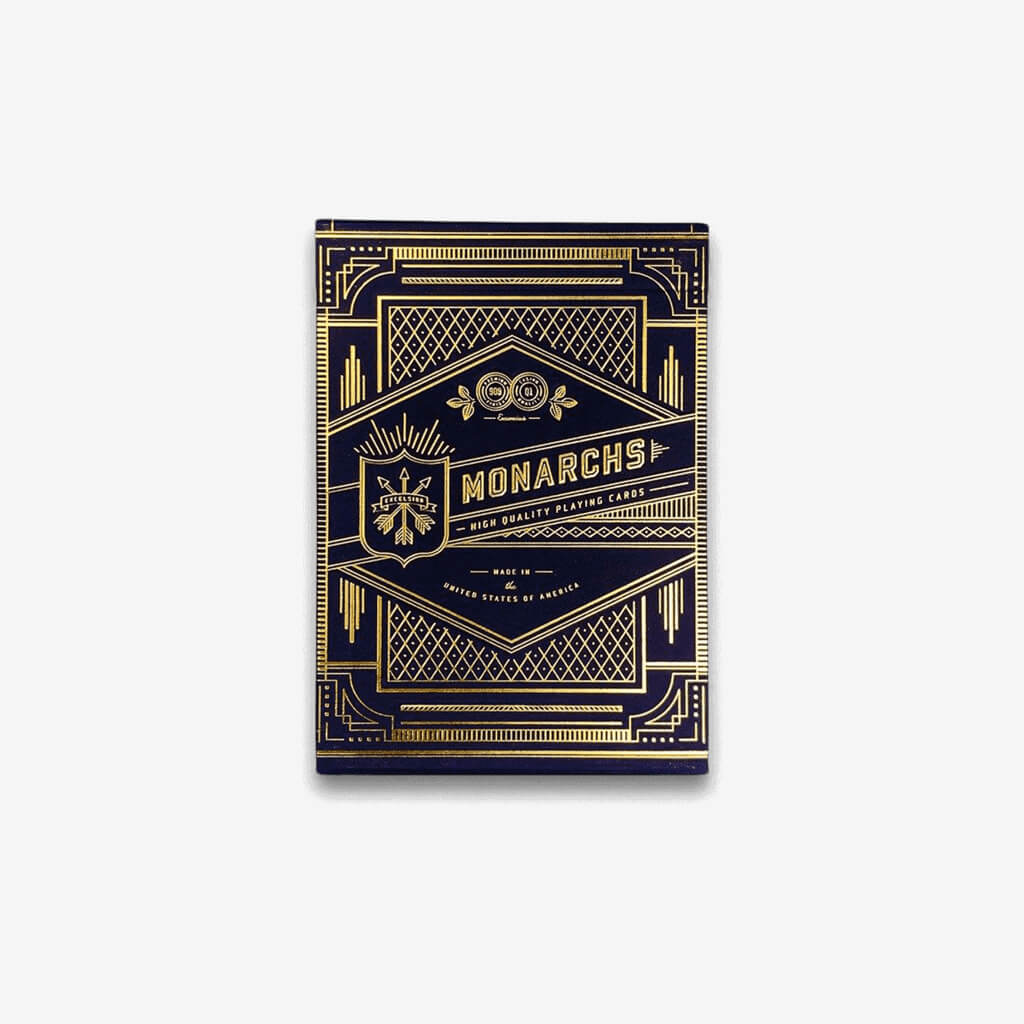 They look like they belong in a palace. Gold foil surrounds the elegant, navy blue box design. The gold metallic foil is striking, with a vintage, timeless aesthetic. They&#39;re absolutely breathtaking - and they feel as good as they look. Look familiar? Monarchs were also featured throughout the blockbuster heist movie &quot;Now You See Me&quot; alongside Jesse Eisenberg, Mark Ruffalo, Woody Harrelson, Isla Fisher, Michael Caine, and Morgan Freeman. They also made a reappearance in the sequel!