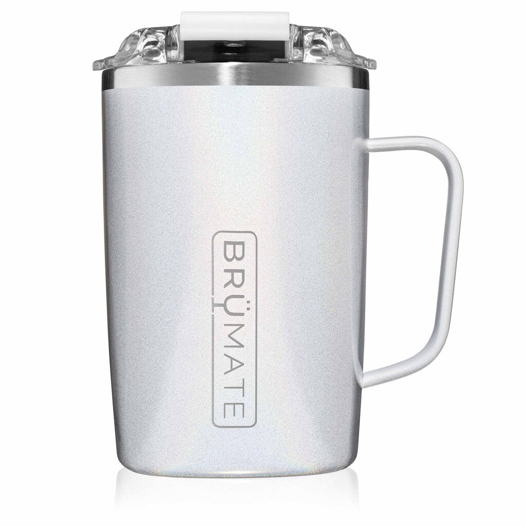 Toddy 16 Oz Insulated Coffee Mug | Glitter White