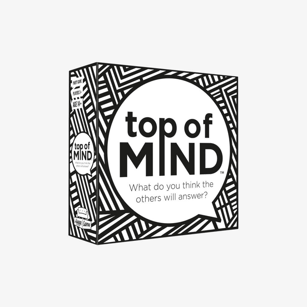 Top of MindTM is an exciting and fast-paced game where you put your telepathy skills to the test! Try to guess what the other players will answer to more than 400 categories on a variety of entertaining subjects. The more people who answer the same as you, the more points you rack up!  Top of MindTM makes a great gift and is the perfect amount of fun to get any party started!