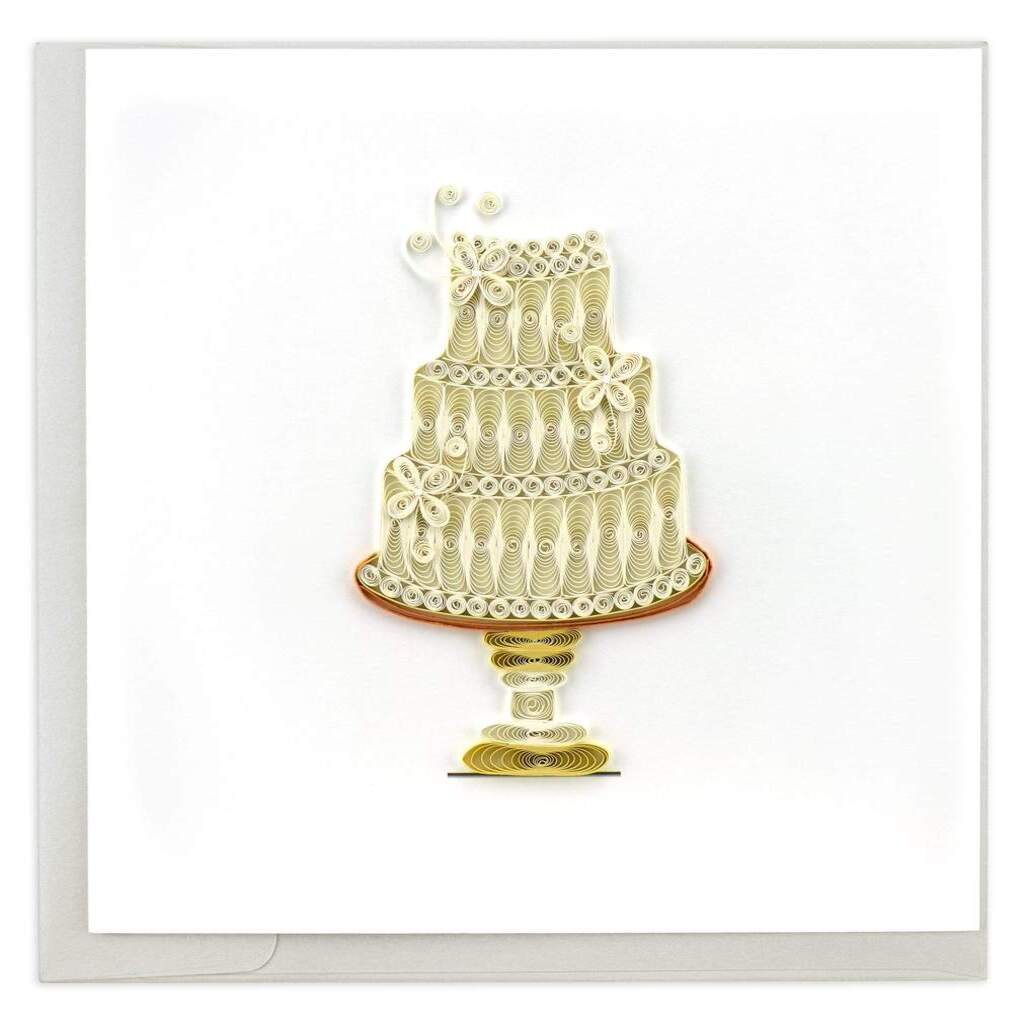 Quilled Wedding Cake Greeting Card