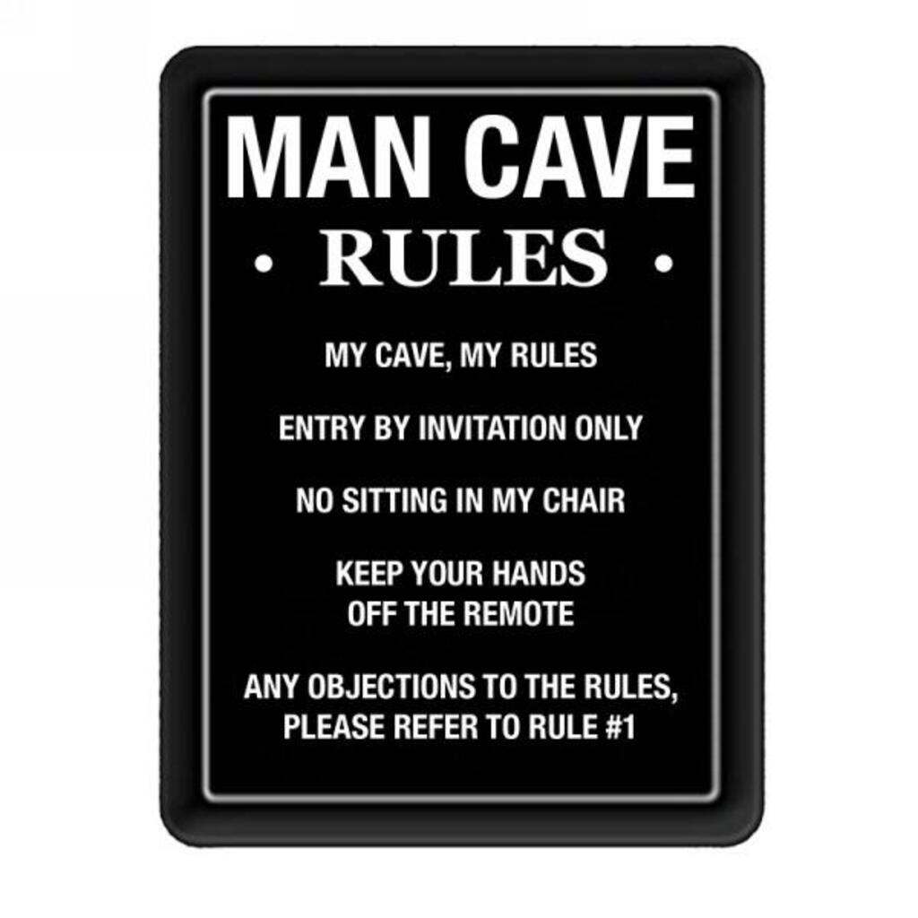 Wall plaque - man cave rules