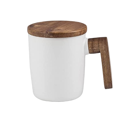 Nordic Mug with Acacia Wood Handle and Lid