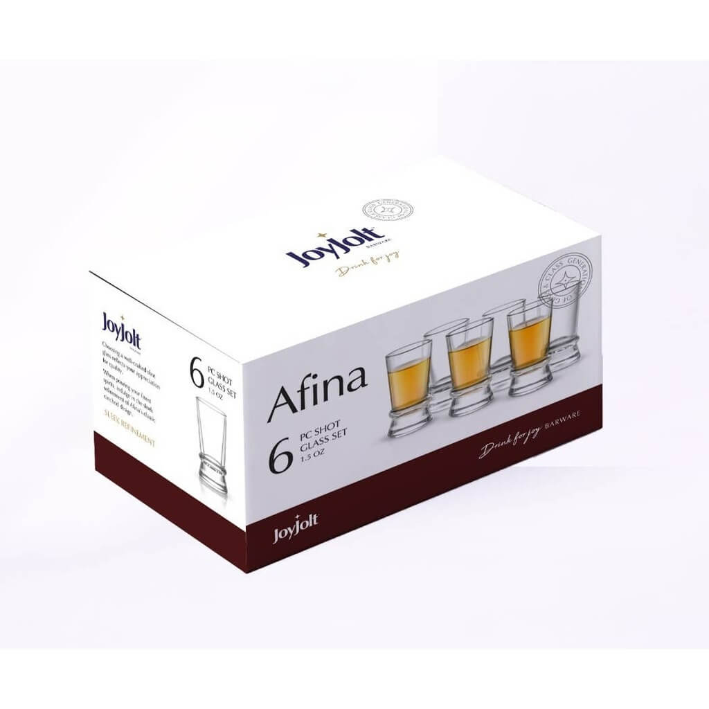 Afina Ribbon Shot Glasses, 1.5 Oz Set of 6 - The Gifted Man