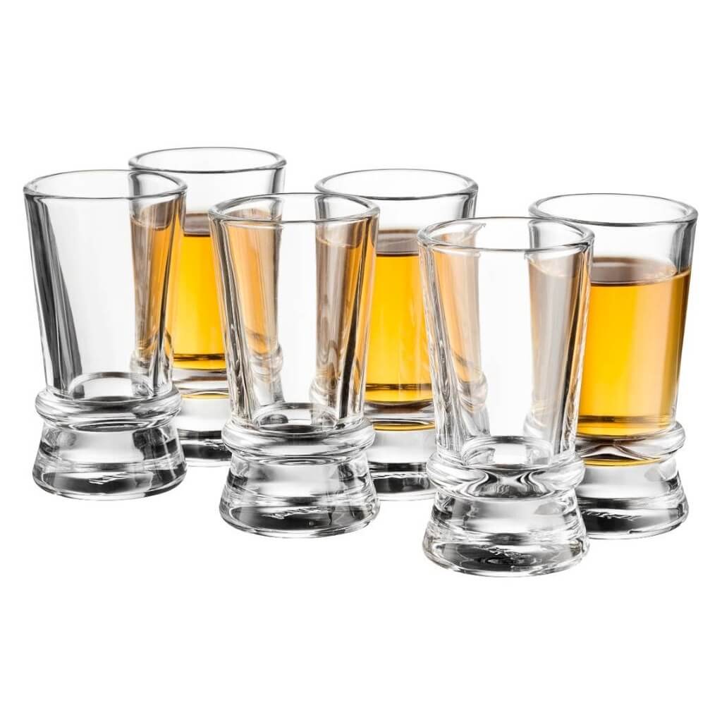 Afina Ribbon Shot Glasses, 1.5 Oz Set of 6 - The Gifted Man