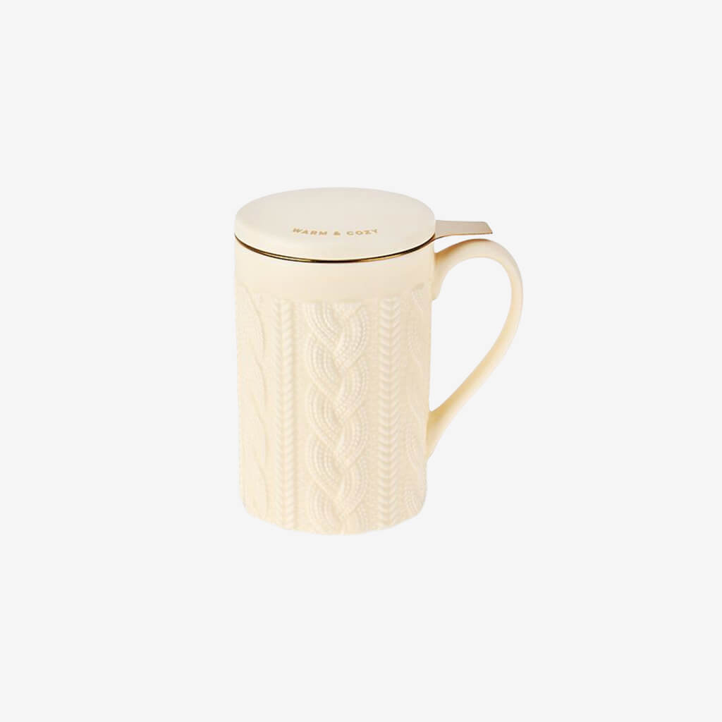 Annette™ Knit Ceramic Tea Mug &amp; Infuser by Pinky Up® - The Gifted Man