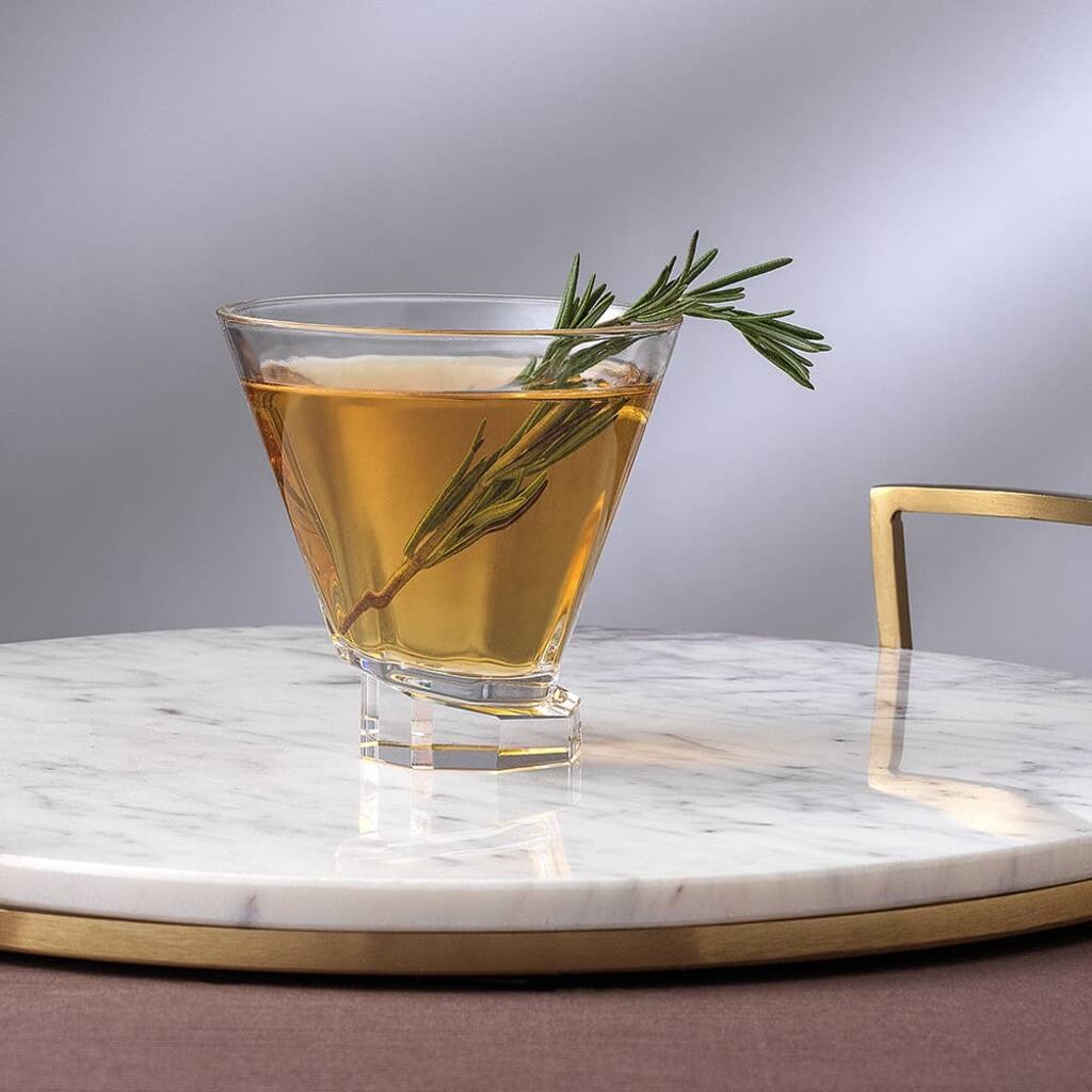 Aqua Vitae Octagon Martini Glasses, Set of 2 - The Gifted Man