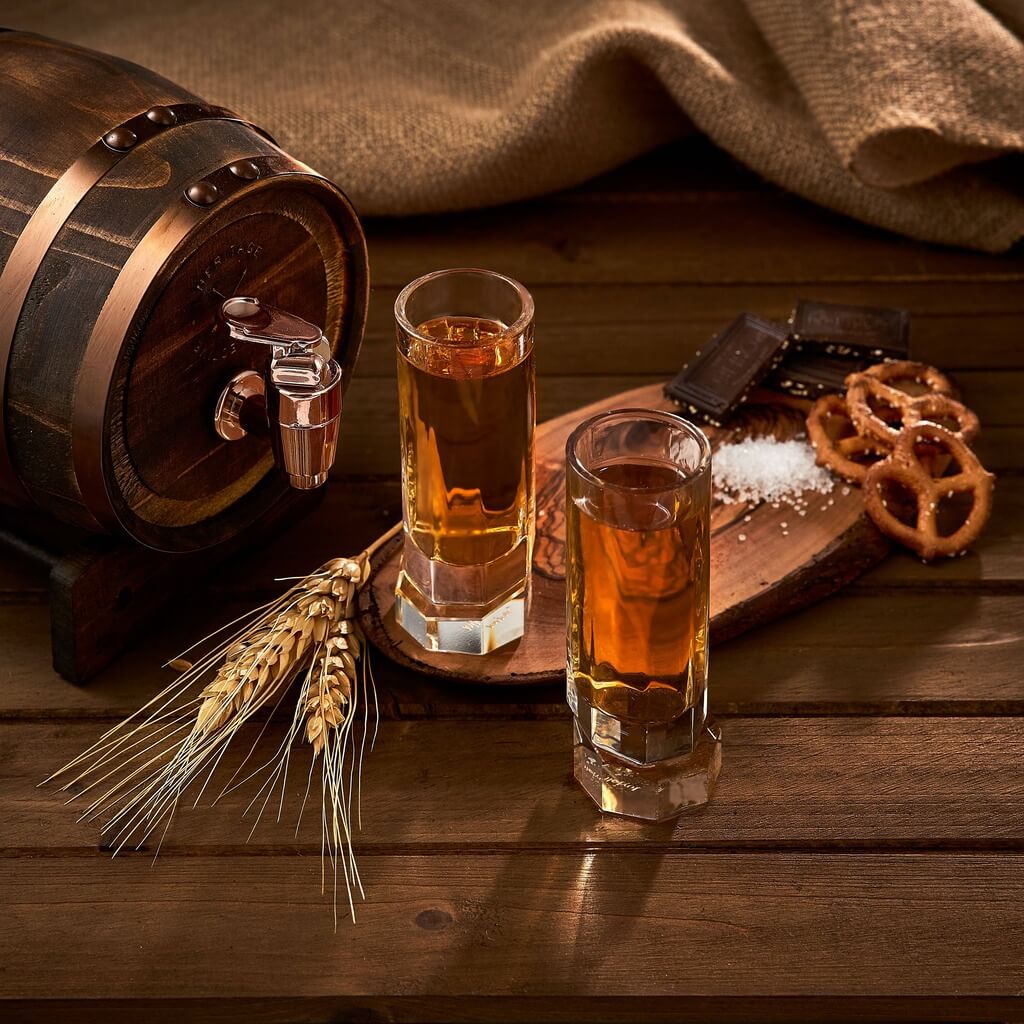 Aqua Vitae Octagon Shot Glasses, Set of 4 - The Gifted Man