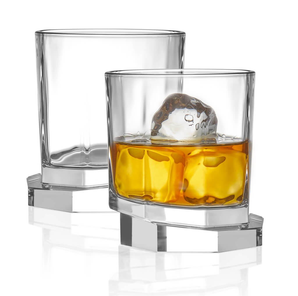 Aqua Vitae Octagon Whiskey Glasses, Set of 2 - The Gifted Man
