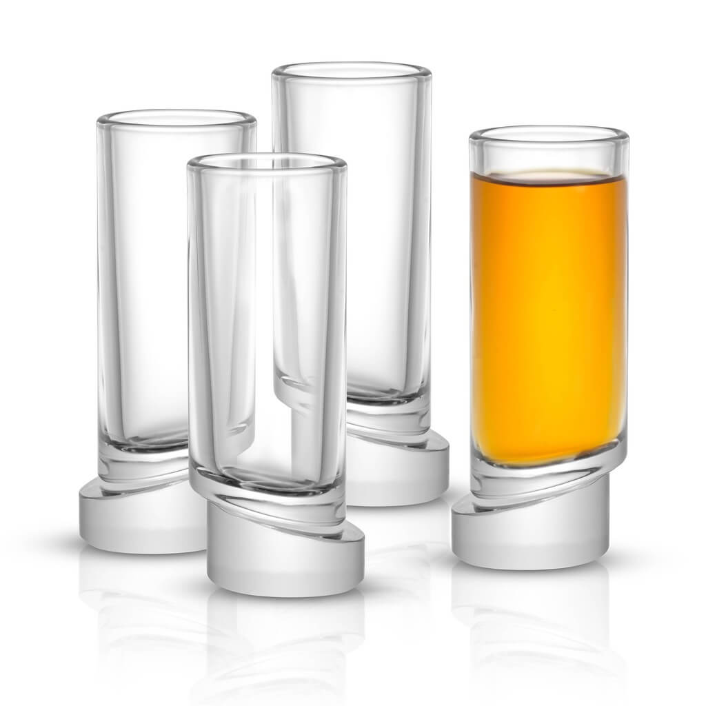 Aqua Vitae Round Shot Glasses, Set of 4 - The Gifted Man