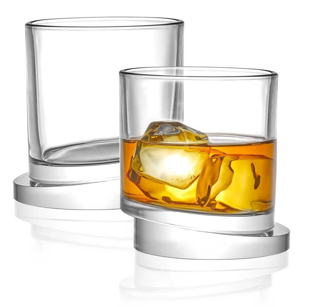 Aqua Vitae Round Whiskey Glasses, Set of 2 - The Gifted Man