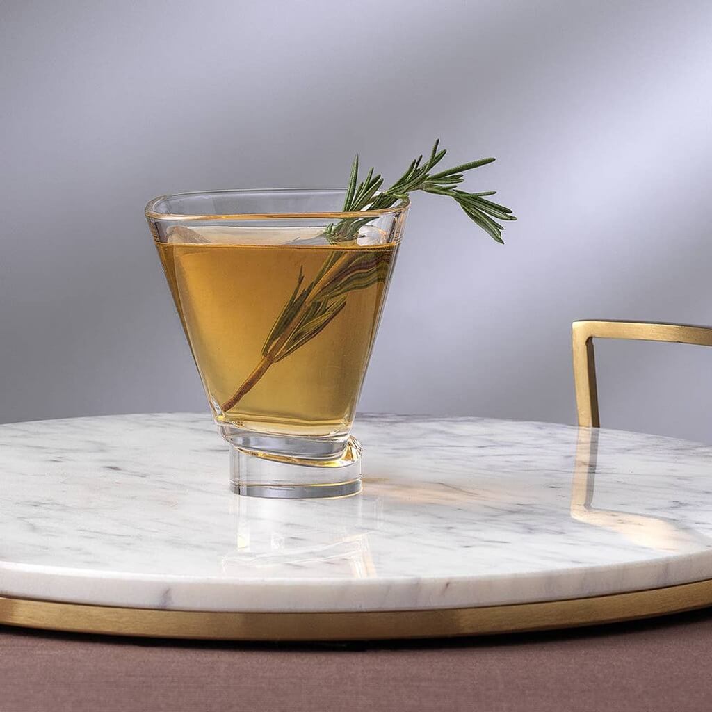 Aqua Vitae Square Martini Glasses, Set of 2 - The Gifted Man