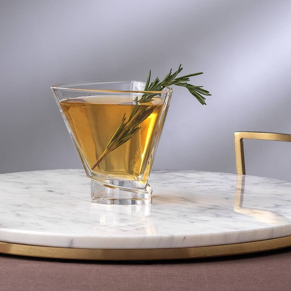 Aqua Vitae Triangle Martini Glasses, Set of 2 - The Gifted Man