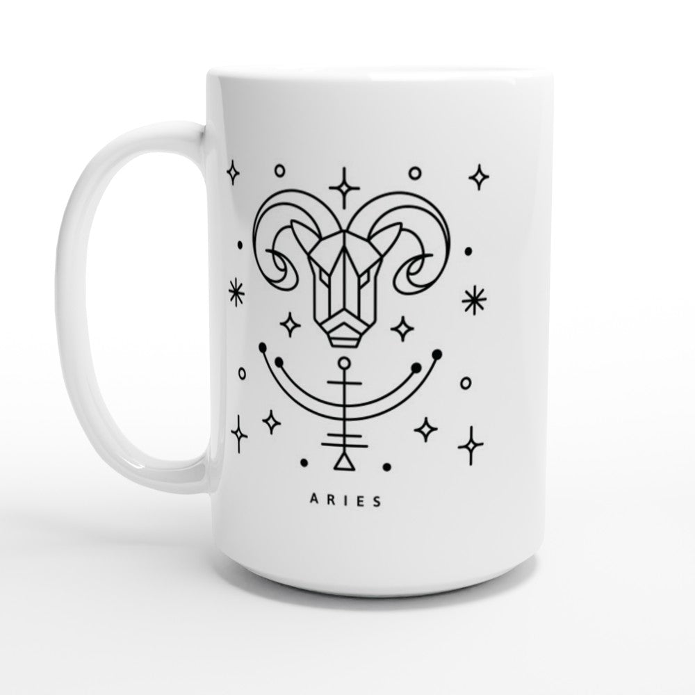 Aries White 15oz Ceramic Mug - The Gifted Man