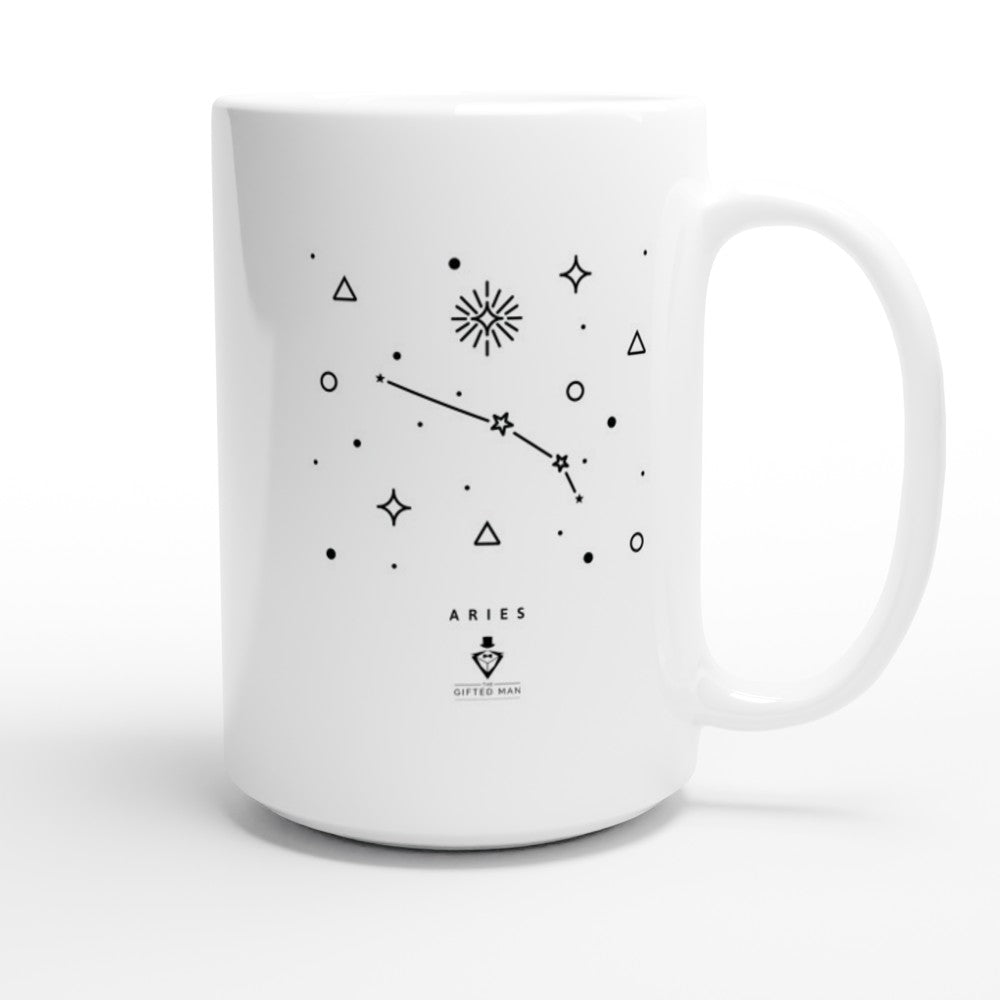 Aries White 15oz Ceramic Mug - The Gifted Man