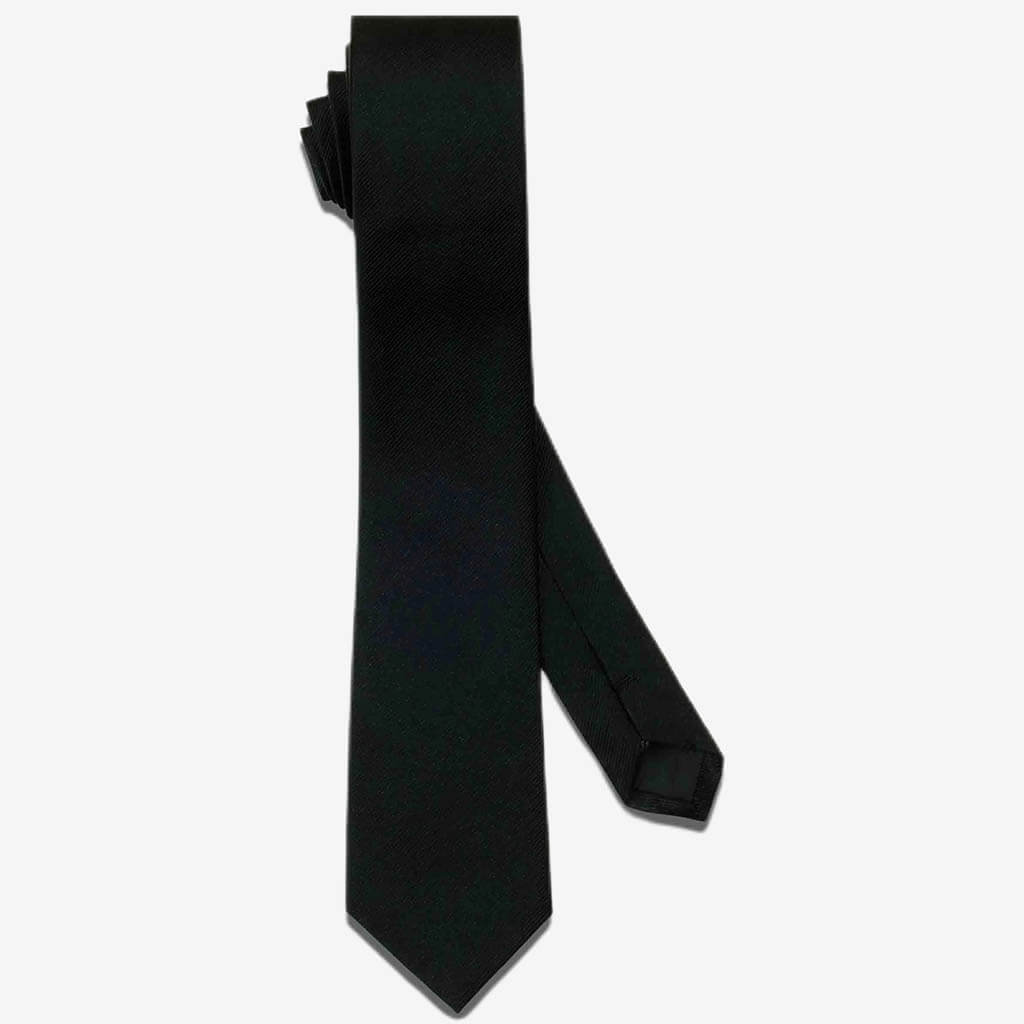 Aristocrats Black Silk Skinny Tie - The Gifted Man