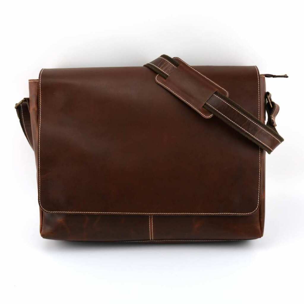 Aristole Leather Messenger Bag - The Gifted Man