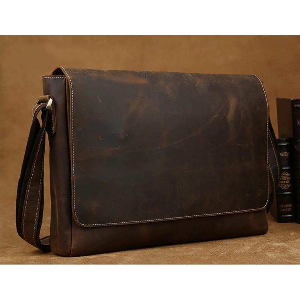 Aristole Leather Messenger Bag - The Gifted Man