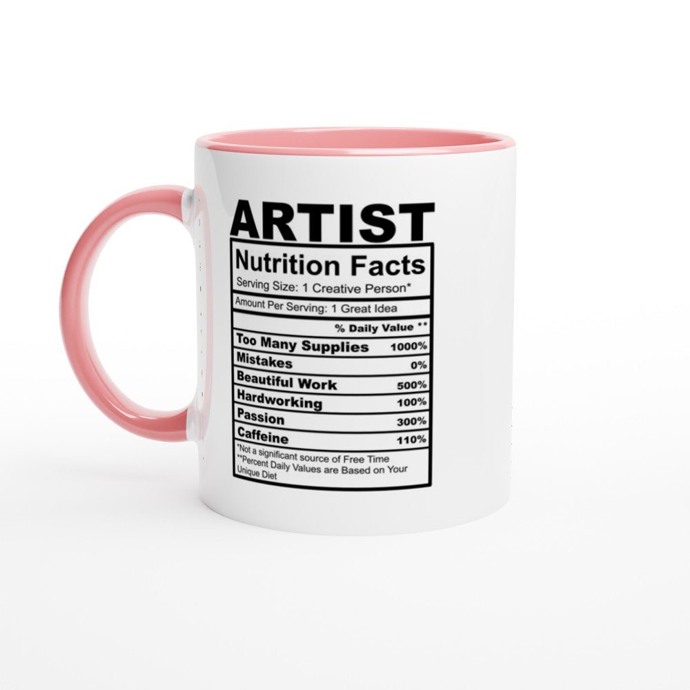 Artist Nutrition White 11oz Ceramic Mug with Color Inside - The Gifted Man