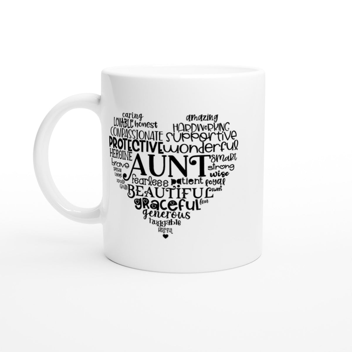 Aunt Heart White 11oz Ceramic Mug - The Gifted Man