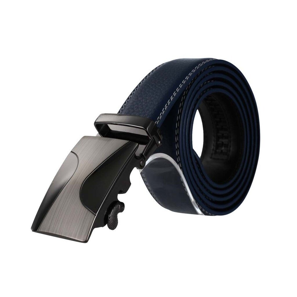 AutoMADtic Vegan Leather Belt-Navy - The Gifted Man