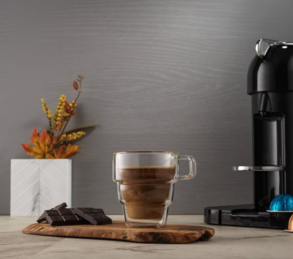 Pila Double Wall Coffee Glasses, 10 Oz, Set of 2