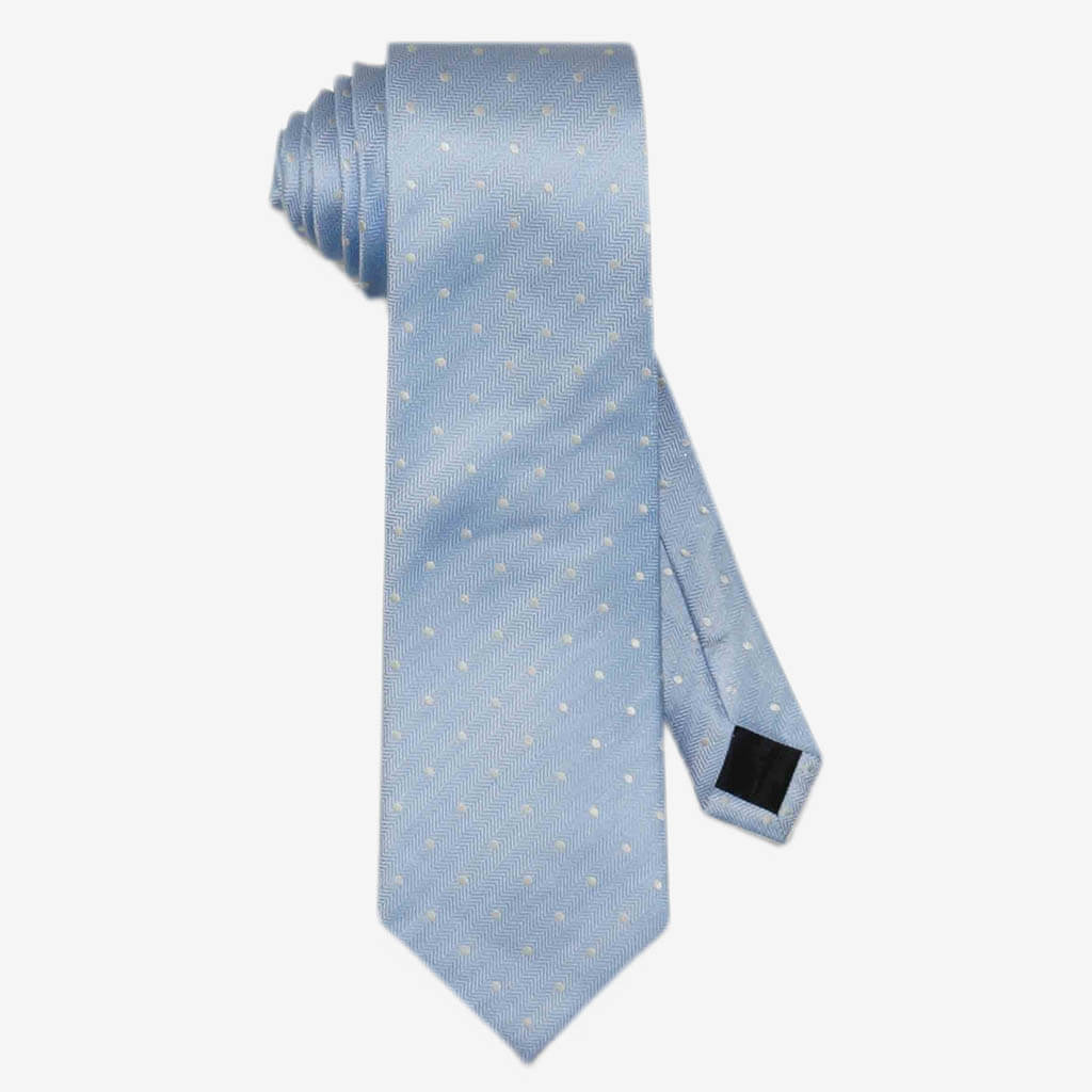 Baby Blue Dots Silk Tie - The Gifted Man