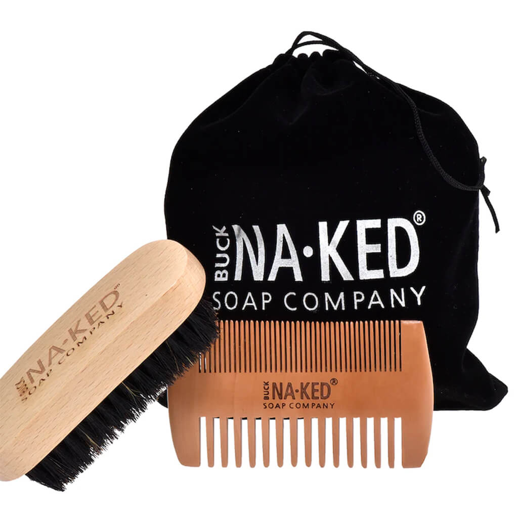 Bamboo Beard Brush + Comb Set - The Gifted Man