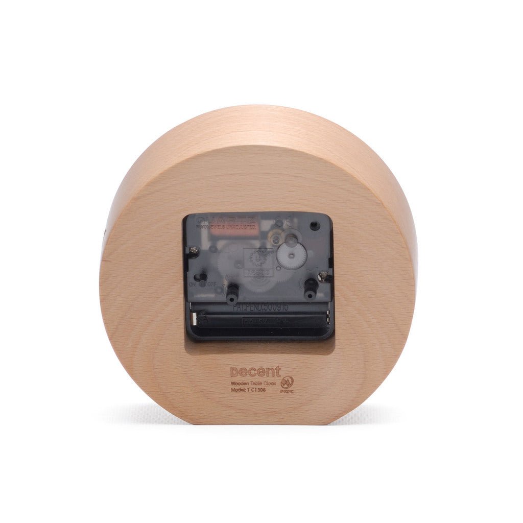 Beech Wood Table Clock 120 mm - Line - The Gifted Man