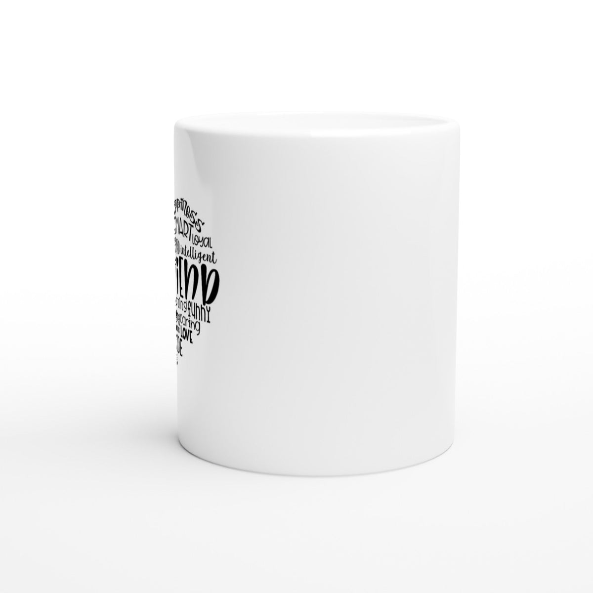 Best Friend Heart White 11oz Ceramic Mug - The Gifted Man