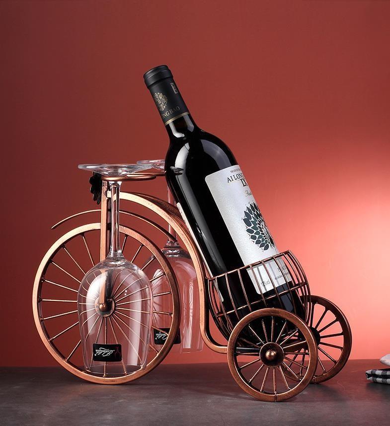 Bicycle Wine Rack with 2 Glass Holders - The Gifted Man