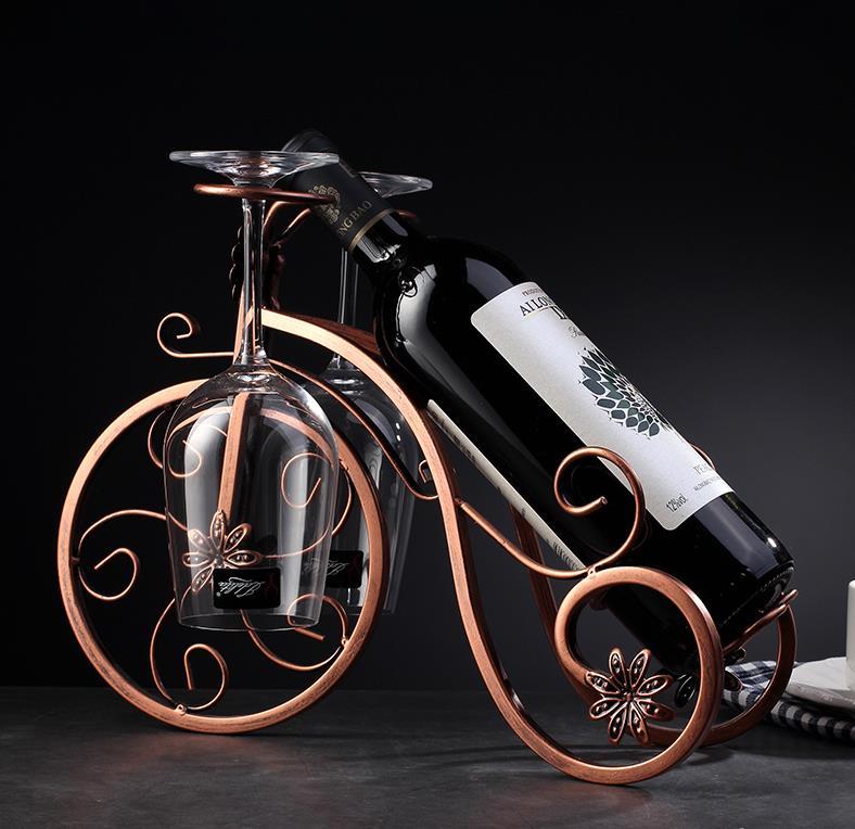 Bicycle Wine Rack with 2 Glass Holders - The Gifted Man