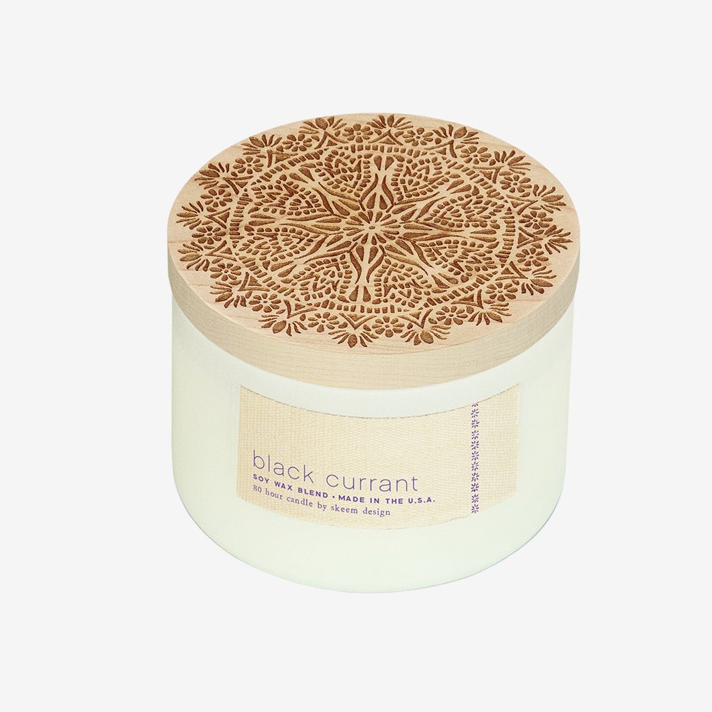 BLACK CURRANT - 3 WICK PRINT BLOCK CANDLE - The Gifted Man