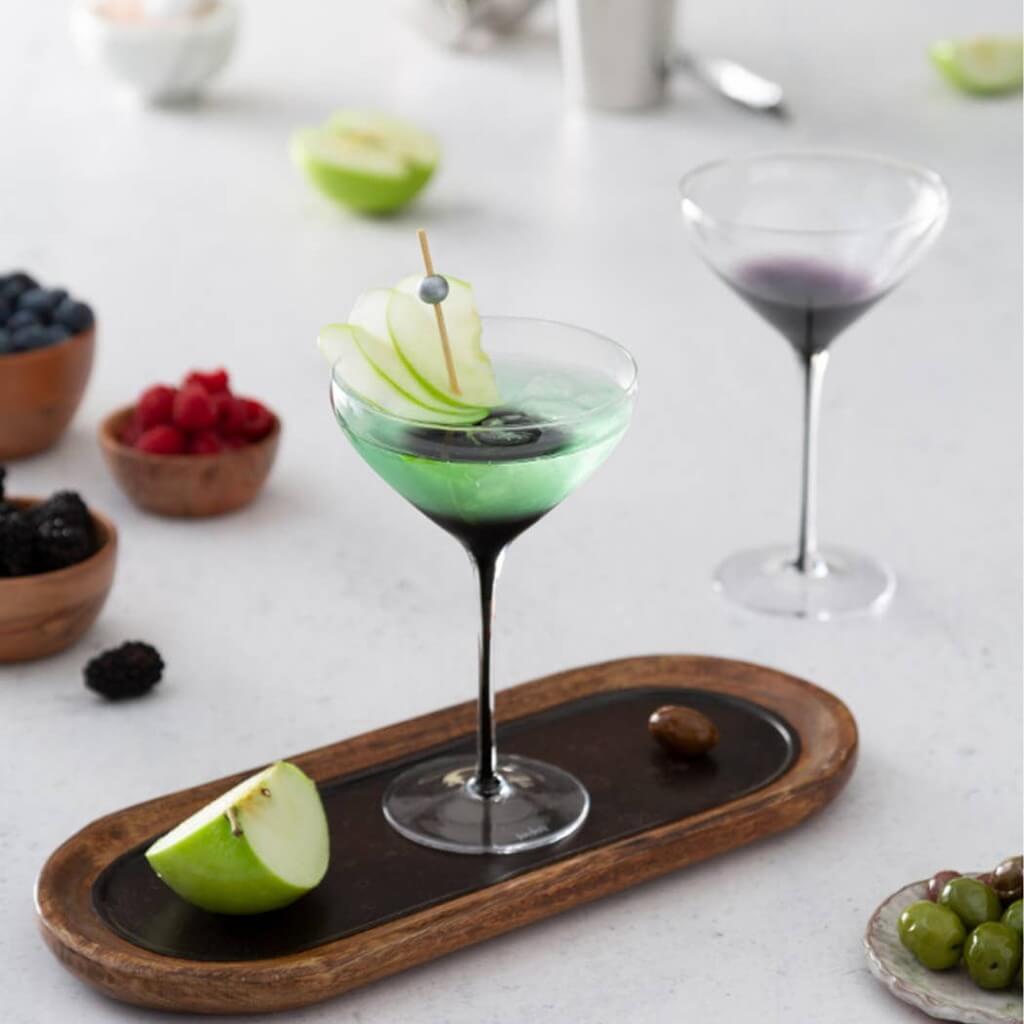 Black Swan Martini Glasses, Set of 2 - The Gifted Man